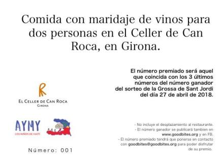 Sorteig Celler de Can Roca Sorteig Celler de Can Roca